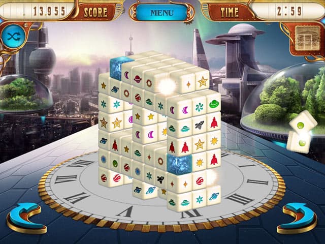 Mahjongg Dimensions 350 Seconds - play game online in full screen